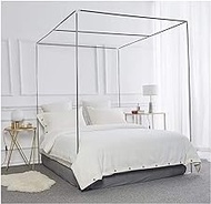 Stainless Steel Bed Canopy Frame, Mosquito Net Bracket 4 Corners Bed Post, Thicken Spiral Pattern Bed Stand, Fit for Twin/Full/Queen/King Size Bed (Color : 25mm, Size : 1x2m Bed)