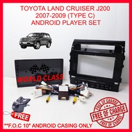 TOYOTA LAND CRUISER J200 2007-2009 (TYPE C) 10" ANDROID IPS PLAYER 2.5D WITH ( F.O.C ANDROID PLAYER 