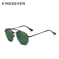 KINGSEVEN Authentic Vintage Sunglasses Men Polarized Women Hexagon Sun Glasses Stainless Steel Lunette De Soleil Femme N7748