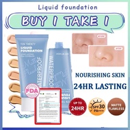 TEN TWENTY Matte Flawless Waterproof Liquid Foundation 24H Long Lasting Waterproof Concealer