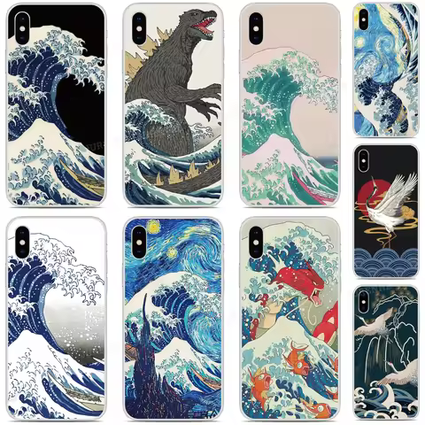 Wave off Kanagawa Phone Case For Sony Xperia 10 5 1 VI II III IV V 2023 XZ5 XZ4 XZ3 XA2 Plus XA3 Ult