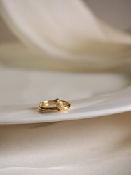 野貓頭鷹堆疊戒指，純銀，貓頭鷹戒指，貓頭鷹銀戒指。