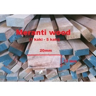 0.5" x 1" Solid Meranti Wood/ Kayu perabot berketam/ Deco
