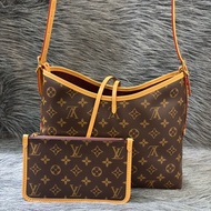 LV M46203 CarryAll PM 原花老花字紋 肩背包 斜背包 子母包 購物包