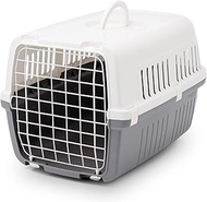 SAVIC Zephos 2 Pet Carrier for Cats and Small Dogs, Includes Metal Door, White/Cold Gray, Up to 15.4