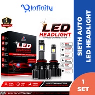 SIETH 9005 9006 H1 H7 H8 H9 H11 Super Bright Car LED Headlight 80W 14400LM - White