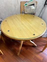 實木餐枱 餐桌 直徑90cm 可擴大 需自取