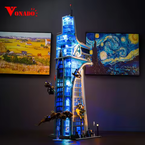 Vonado LED light 76269 set is suitable for Avengers Tower building blocks (including lighting access