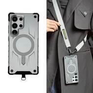 Crossbody Strap Magnetic Phone Case for Samsung S25 S24 S23 Ultra A54 A74 A35 A55 A36 A56 S25edge An