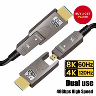 8K 60Hz Fiber Optic HDMI 2.1 Cable 48Gbps eARC for Gaming PS5 Xbox PC Monitor Display Elite