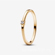 现货 【2024 New】14k Gold Lab-Grown Diamond Solitaire Ring