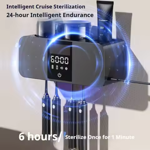 Wireless Wall Mounted Electric Toothbrush Sterilizer UV Drying Holder Rechargeable Toothbrush Dryer