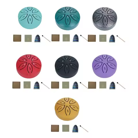 Compact 3In 6 Note Steel Tongue Drum Easy To Play Tone Handpan Ethereal Drum