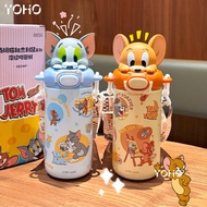 Tom and Jerry thermos cup 316 stainless steel straw cup 316 stainless steel large capacity water cup