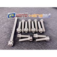 HENG CRANKCASE BOLTS FOR MIO I 125 /M3 MSI 125 & MIO GEAR / GRAVIS CNC TITANIUM