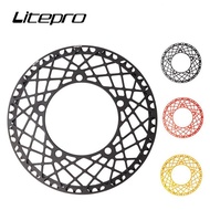 【In stock】Litepro Single Disc Chainring Folding Bike Chainwheel 53 56 58T Spider Sprocket BCD130 Aluminum Alloy Crankset Road Bicycle BMX D7SC