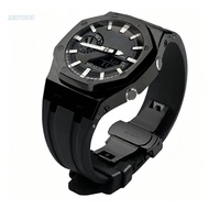 【3C】 Upgrades Metal Case Silicone Strap Replacement Kit Stainless Steel Watch Case for Casioak GA210
