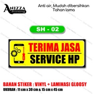 STIKER TERIMA JASA SERVICE HP + LAMINASI GLOSSY