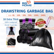 Extra Thick Drawstring Garbage Bag Plastik Sampah Bertali Trash Bag Rubbish Bag Rubbish Plastic Bag 