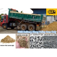 10Ton Lori (6Tayer) Pasir Kasar / Pasir HALUS / Batu AGGREGATE 3/4'' / CRUSHER RUN 13/4''-21/2''[Kla