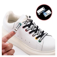 Oval Shoelaces Magnetic Metal Lock No Tie Shoelace Elastic Easy Installation Quickly Put On And Take Off In 1 Second Lazy Laces