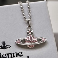 『順豐免運』Vivienne Westwood Mini Bas Pink Relief Pearl Choker 西太後粉紅土星頸鏈