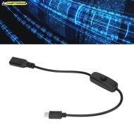 COUMTTERDGUB Type C Male to Female, 30cm/11.8inch with ON/ Switch Power Extension Cord, Wide Compati