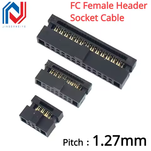 10Pcs/Lot 1.27mm Pitch IDC 6P 8P 10P 12P 14P 16P 20P 24P 26P 30P 34P 40P 50Pin FC Female Header Sock