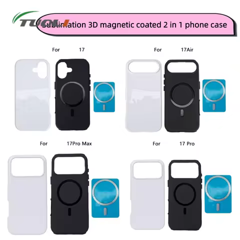 TUOLI 5pcs Magnet 2 in 1 Magnetic Blank Case For 17 17air 17pro 17promax DIY 3D Sublimation Supplies