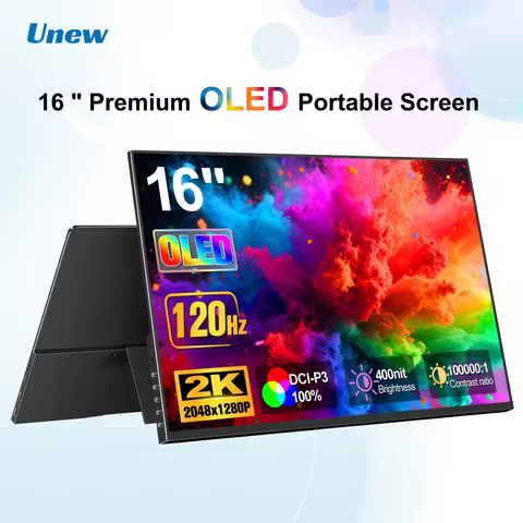 16 Inch 2K 120Hz OLED Monitor 2048×1280 100% Color Gamut VESA Mount External Screen for Laptop PS5 S