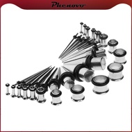 phenovo 36 Pieces Stainless  Ear Stretching Kit Plugs And Tapers Set 14G - 00G