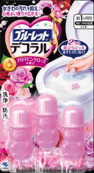 小林製藥 BLUELET小熊造型馬桶清潔芳香花瓣凝膠 (7.5gx3個裝) 粉紅玫瑰