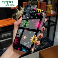 [A50] Oppo A58 Case A78/ - Oppo A58 Glitter Glass Softcase A78/ Oppo A58 Mobile Phone Case A78/ - Op