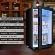 GLA ตู้แช่เย็นตู้โชว์ไอศกรีมตู้อาหารสด90L/165L แนวตั้งประตูเดียวในครัวเรือนตู้แช่แข็งเชิงพาณิชย์ซูเปอร์มาร์เก็ตตู้เย็นตู้แช่แข็งน้ำแข็