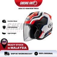 ARAI VZ-RAM RSW TRICO Helmet Motor Visor Topi Keledar Keselamatan Open Face Original Superbike SIRIM