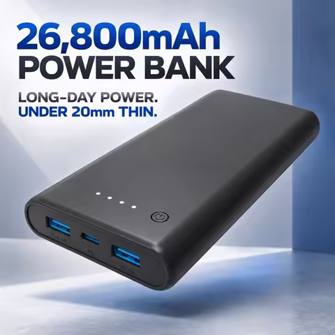 Power Bank 26800mAh PD Fast Charging Phone External Battery Powerbank Charger for Xiaomi Poco iPhone