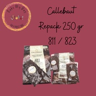 Callebaut 811 Dark Chocolate / 823 Milk Repack 250g