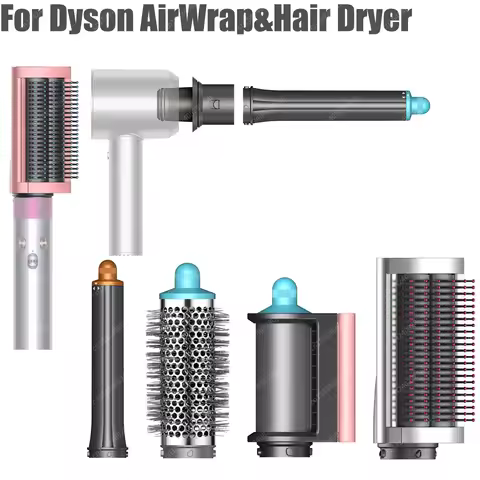 For Dyson Hair Dryer HDSeries and Dyson Airwrap HS01HS05 Auto Hair Curling Nozzles Cylinder Comb Flu