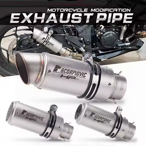 Motorcycle Exhaust Pipe Dirt Pit Bike Muffler Escape Z750 Z900 GSXR 600 750 1000 MT07 MT09 NMAX G310
