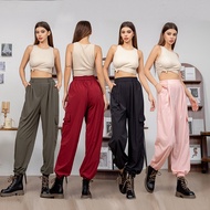Seluar Cargo Perempuan Khaki Seluar Kargo Perempuan Causal Cargo Pants Women korea style plus size b