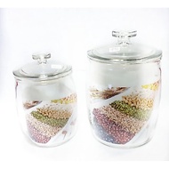 Glass Jar With Wooden Lid Size 10.5 Pounds (hd12-3) -18.5 (hd12-2)​ -21 (hd12-1)​