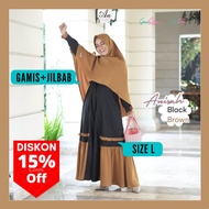 Gamis Aden Anisah Set Toyobo Premium Modis Simple Dress Busui