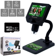 G600 1-600X Digital Microscope 6MP 4.3 Inch HD Color LCD Display Electronic Endoscope Video Magnifie