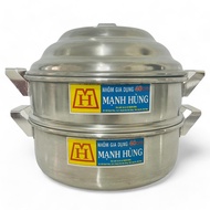 Nồi Hấp 2 Tầng Cao Cấp Mạnh Hùng Size 38cm 40cm 42cm - Xửng Hấp 38cm 40cm 42cm Nồi Hấp nồi hấp