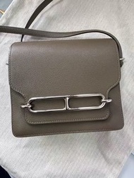 Hermes Roulis mini crossbody 鍚器灰銀扣 etain phw 