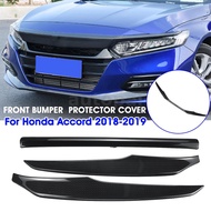 3PCS Carbon Fiber Car Front Bumper Lip for Honda Accord 2018-2019 High Quality Front Bumper Protector Cover Trim Exterior Parts