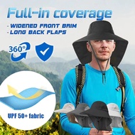 MAELOVE2 Summer Sun Hat Large Brim Men Outdoor Fishing Hat Travel Cap Protection Uv B0g4