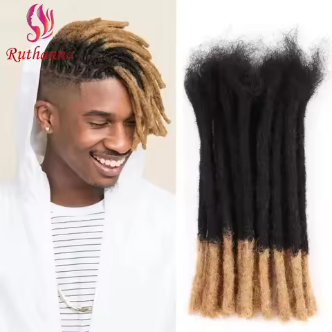 T1B/27 Human Hair 0.2/0.4/0.6/0.8cm Locks Extensions Handmade Dreadlocks Extensions Brazilian Real H
