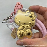 ✨✨Hello Kitty Cat Keychain Cute KT Pendant Pure Gold Mobile Phone Chain Gold List Title Bag Car Pend