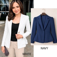 Long sleeve ruffle blazer formal blazer/ Wanita blazer women formal